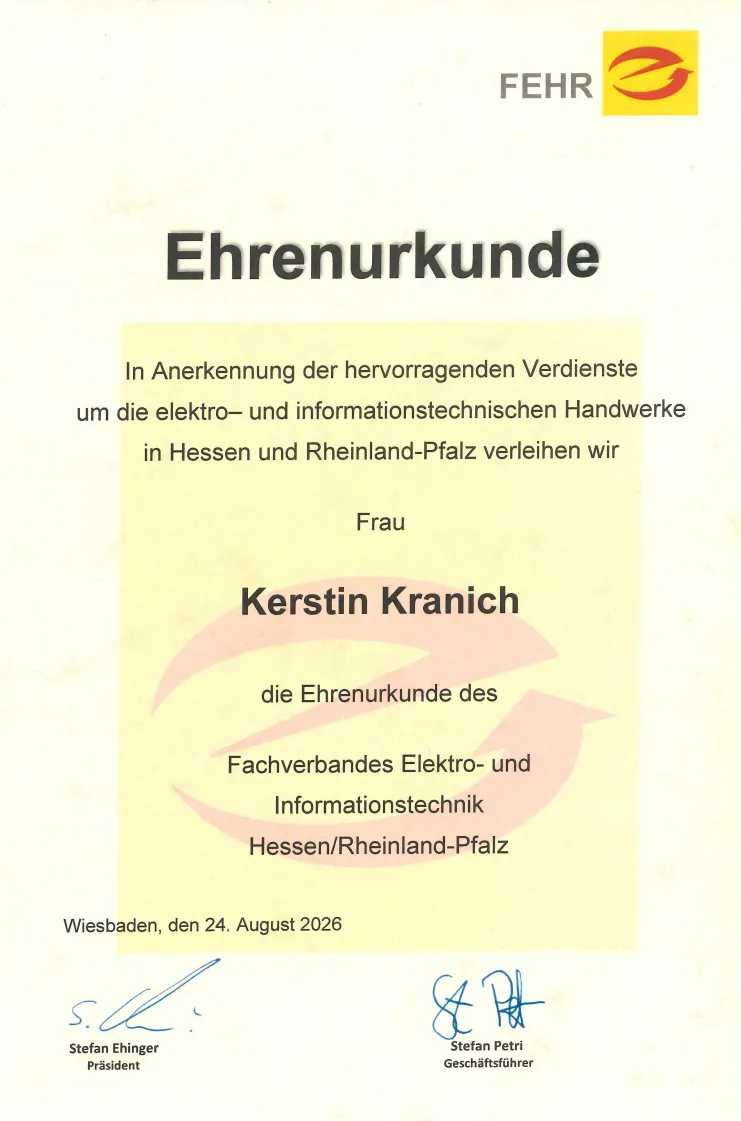 Ehrenurkunde